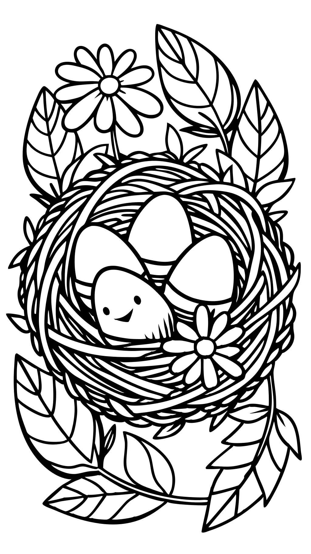 nest coloring page